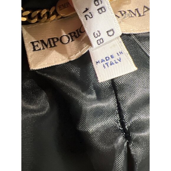 Emporio Armani Authentic Vintage Women's 8 Black Tuxedo Jacket - Picture 9 of 12